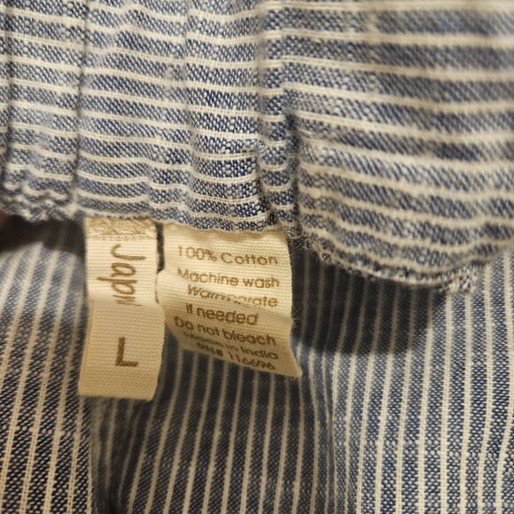 NWT Blue and White Striped Cotron Jumpsuit - Picture 5 of 5